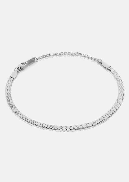 Rannekoru Sleek Chain - Hopeoitu
