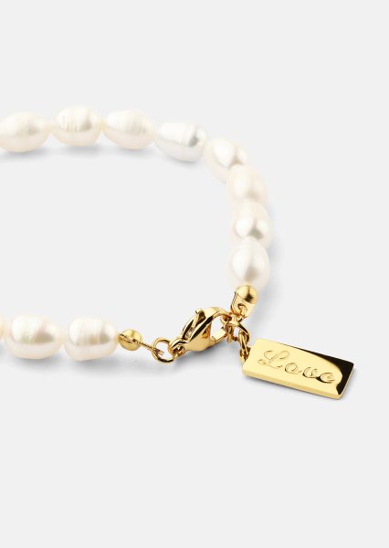 Rannekoru Love Pearl - 18k Kullattu