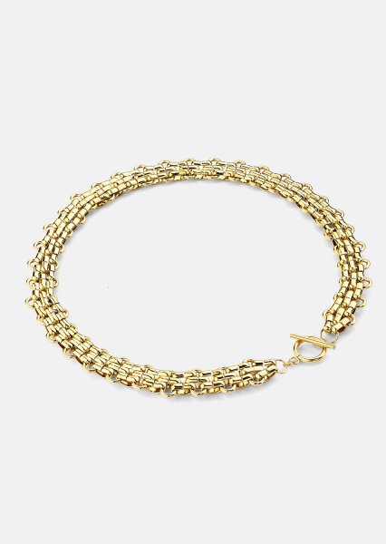 Kaulakoru Bold Weave - 18k Kullattu
