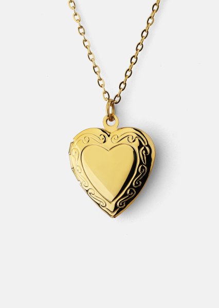 Kaulakoru Golden Heart big - 18k Kullattu