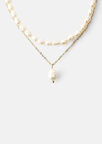 Kaulakoru Duo Pearl & Gold - 18k Kullattu