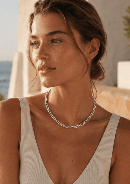 Kaulakoru Luxe Link - Hopeoitu