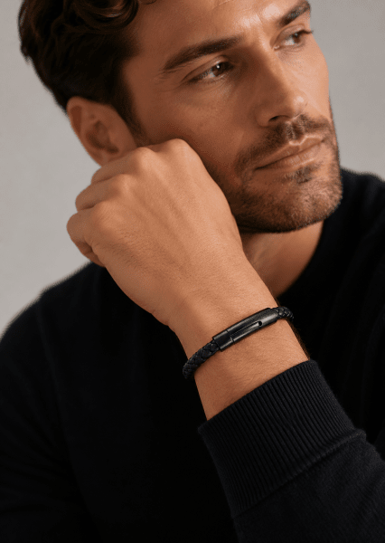 Nahkarannekoru Onyx Weave