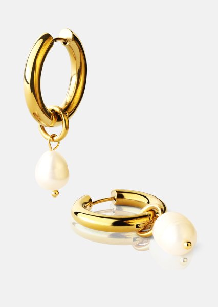 Korvakoru Pearl Drop - 18k Kullattu