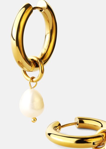 Korvakoru Pearl Drop - 18k Kullattu