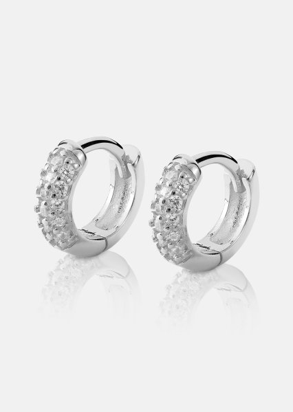 Korvakoru Shimmer Hoops - Hopeoitu