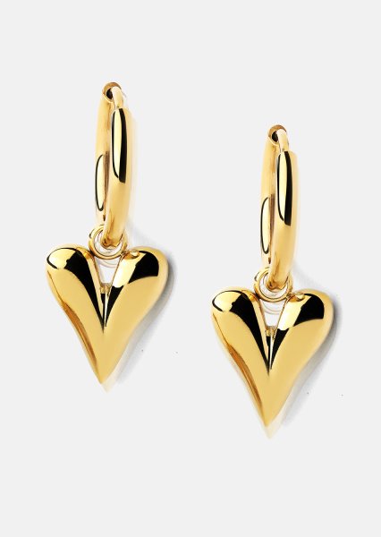 Korvakorut Heart Drop - 18k Kullatut