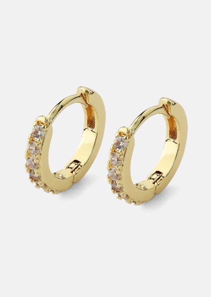 Korvakorut Crystal Hoops - 18k Kullatut