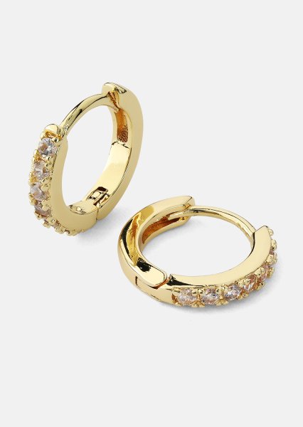 Korvakorut Crystal Hoops - 18k Kullatut