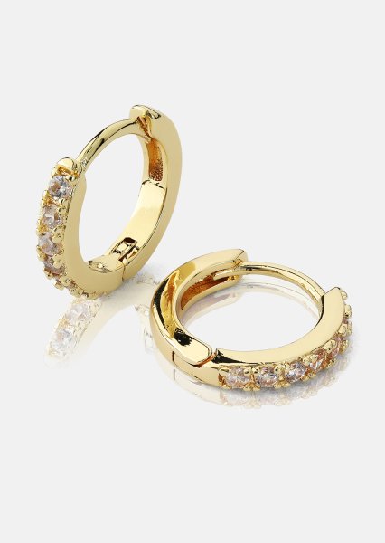 Korvakorut Crystal Hoops - 18k Kullatut