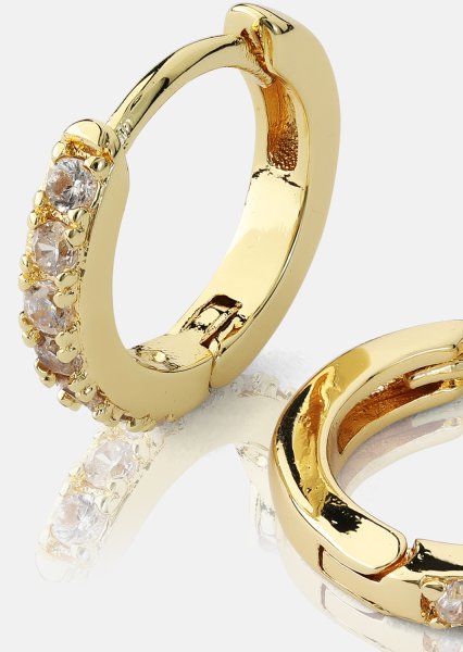 Korvakorut Crystal Hoops - 18k Kullatut