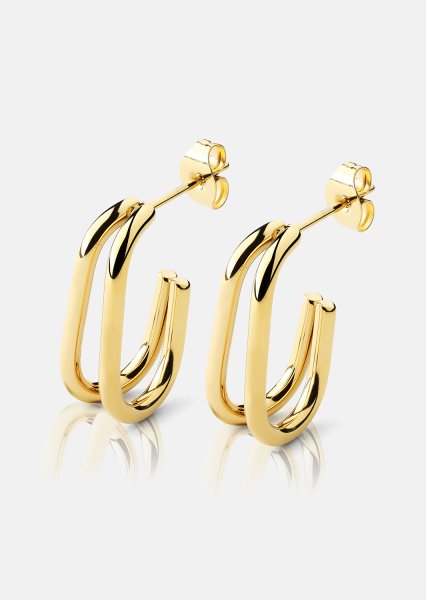 Korvakorut Loop Duo – 18k Kullatut