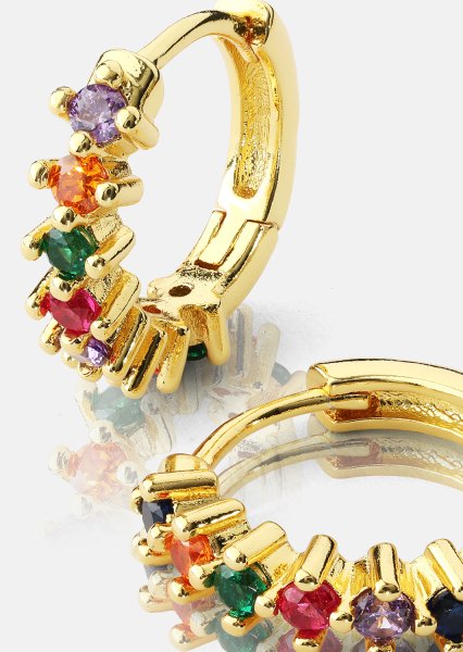 Korvakoru Multicolor Shine- 18k Kullattu