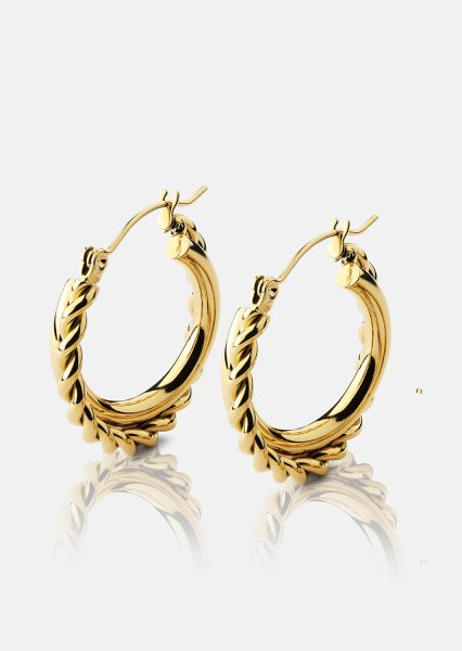 Korvakorut Twist Elegance – 18k Kullatut