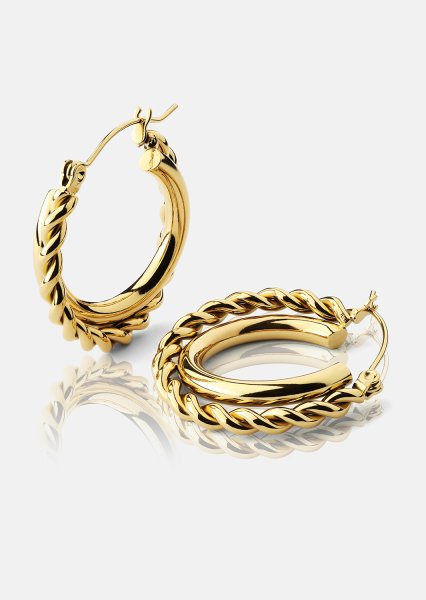 Korvakorut Twist Elegance – 18k Kullatut
