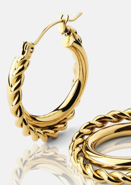 Korvakorut Twist Elegance – 18k Kullatut
