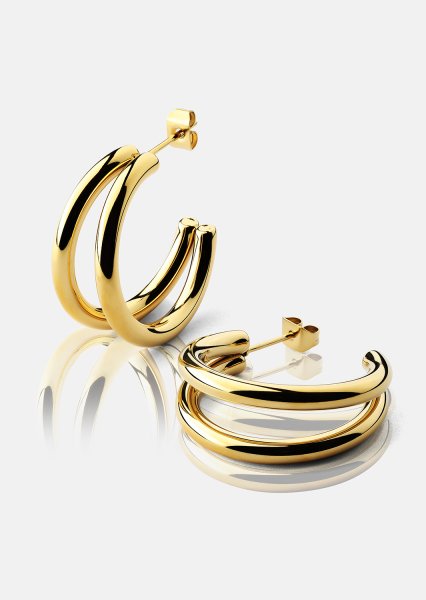 Korvakoru Dual - 18k Kullattu