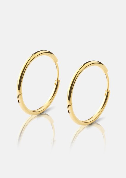Korvakoru Classic Medium - 18k Kullattu