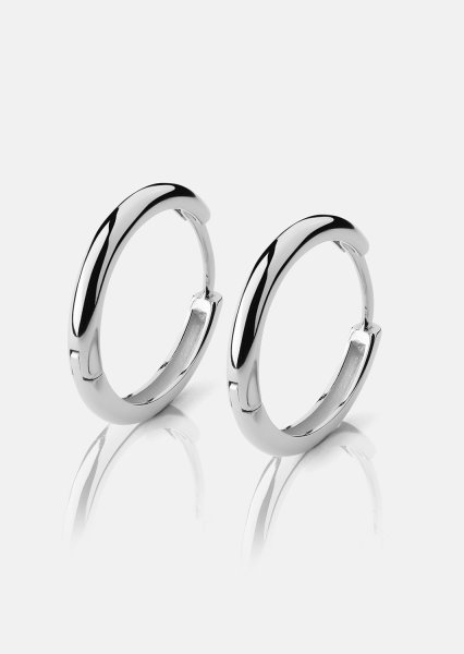 Korvakoru Shine Hoops - Hopeoitu