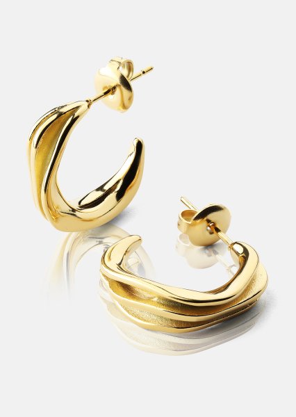 Korvakorut Gleaming Flow - 18k Kullatut