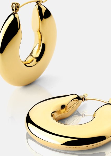 Korvakoru Luna Bold Hoops - 18k Kullattu