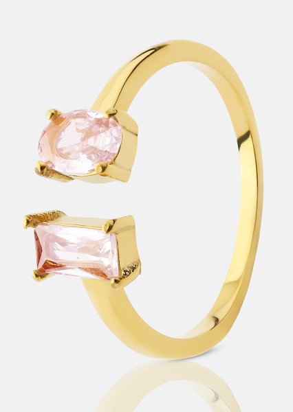 Sormus Rosé Duo - 18k Kullattu