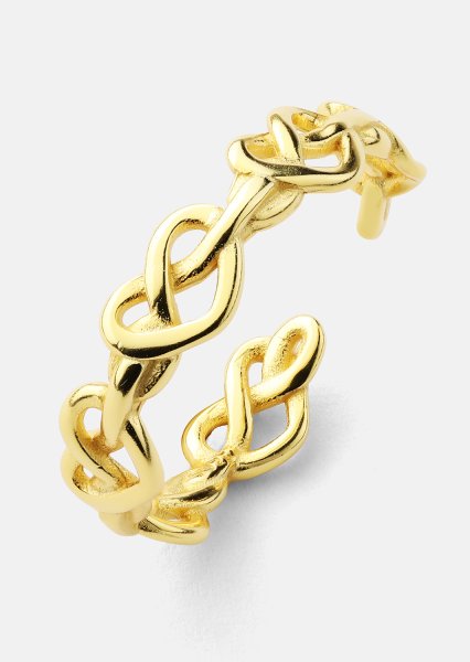 Sormus Heart Link - 18k Kullattu