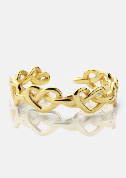 Sormus Heart Link - 18k Kullattu