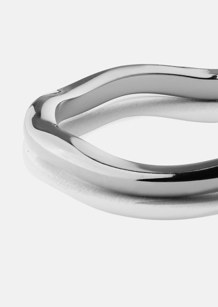 Sormus Wave Silver- Hopeoitu