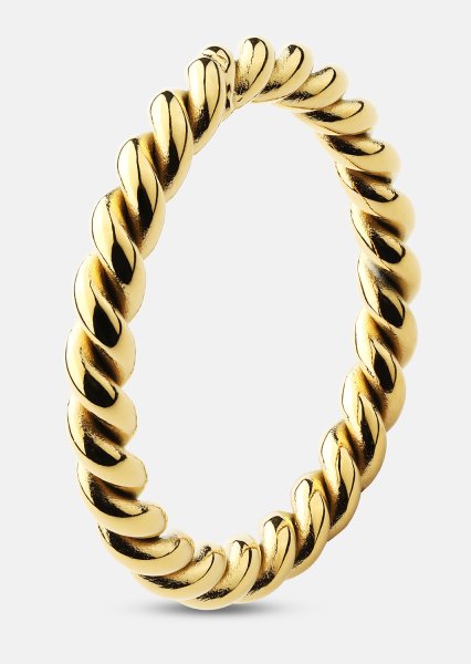 Sormus Golden Twist - 18k kultapäällysteinen