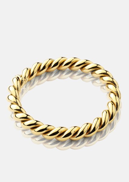 Sormus Golden Twist - 18k kultapäällysteinen