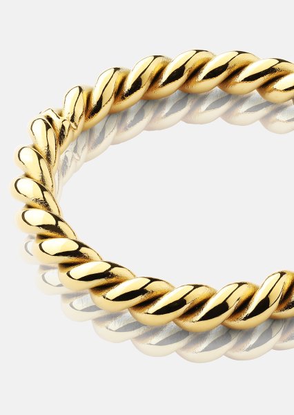 Sormus Golden Twist - 18k kultapäällysteinen