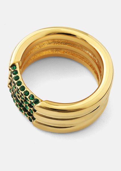 Sormus Green Lumière - 18k kultapäällysteinen