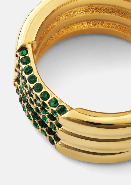 Sormus Green Lumière - 18k kultapäällysteinen