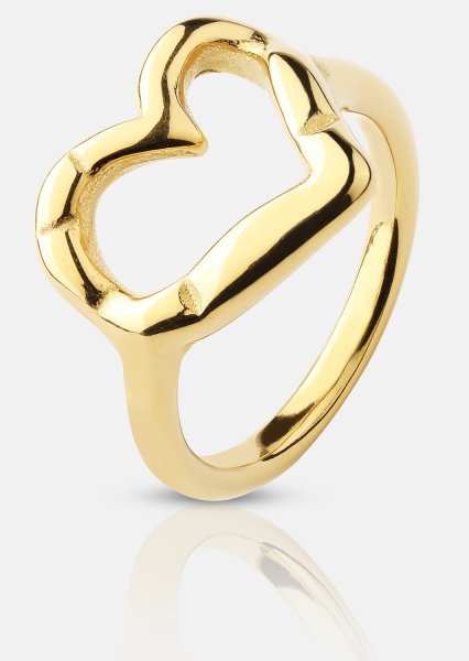 Sormus Heartbeat - 18k Kullattu