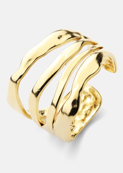 Sormus Wave - 18k Kullattu