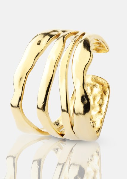 Sormus Wave - 18k Kullattu