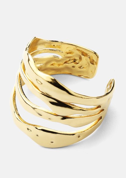 Sormus Wave - 18k Kullattu