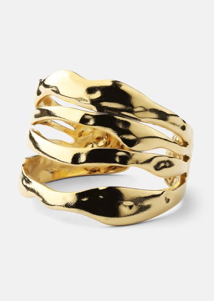 Sormus Wave - 18k Kullattu
