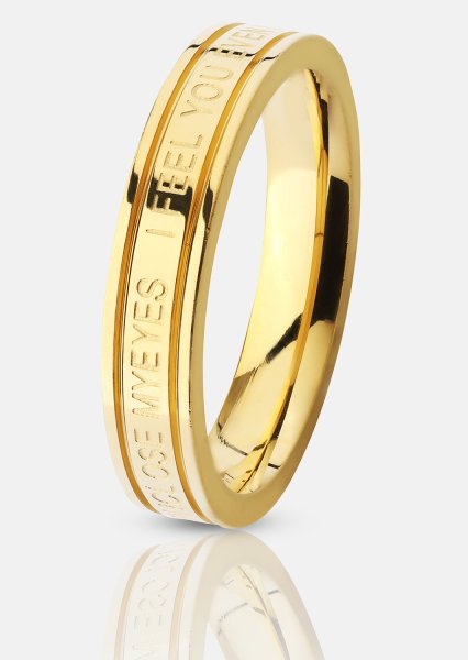 Sormus Plain Link - 18k Kullattu