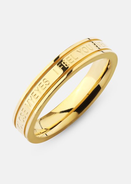 Sormus Plain Link - 18k Kullattu