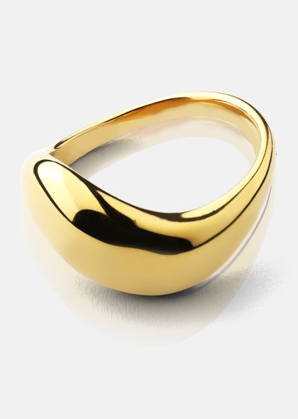 Sormus Soft Curve - 18k Kullattu