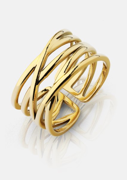 Sormus Golden Maze - 18k Kullattu