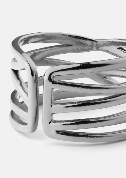 Sormus Silver Maze - Hopeoitu