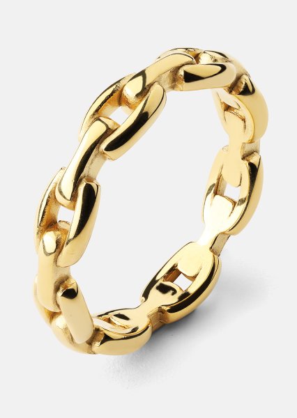 Sormus Bold Chain - 18K Kullattu