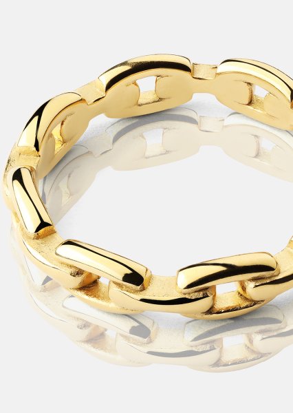 Sormus Bold Chain - 18K Kullattu