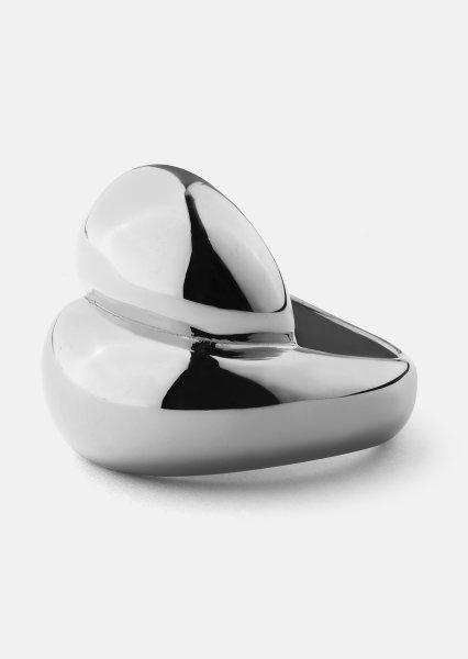 Sormus Bold Flow - 18k Hopeoitu