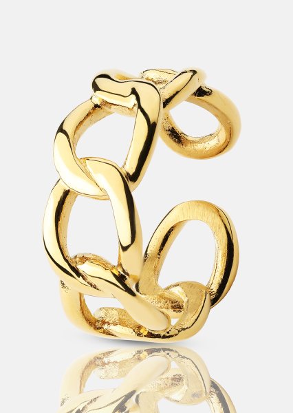 Sormus Bold Chain - 18K Kullattu