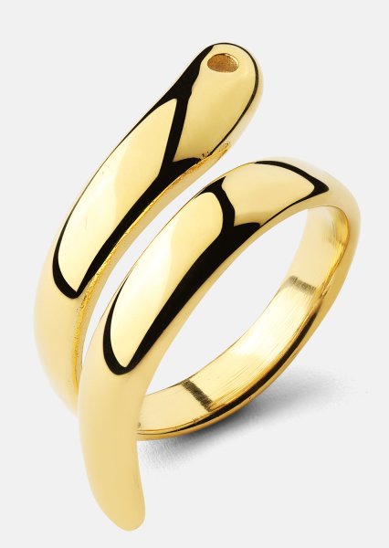 Sormus Wave - 18k Kullattu