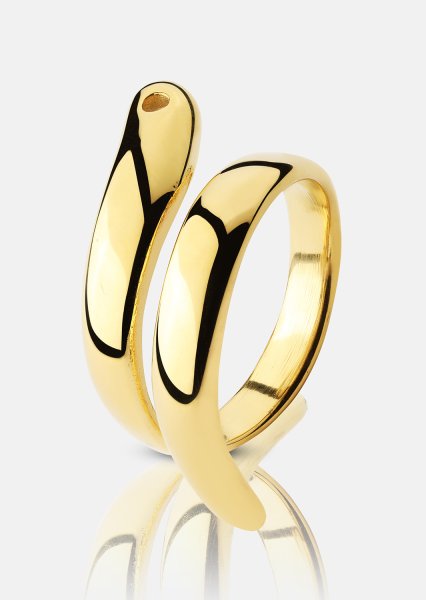 Sormus Wave - 18k Kullattu